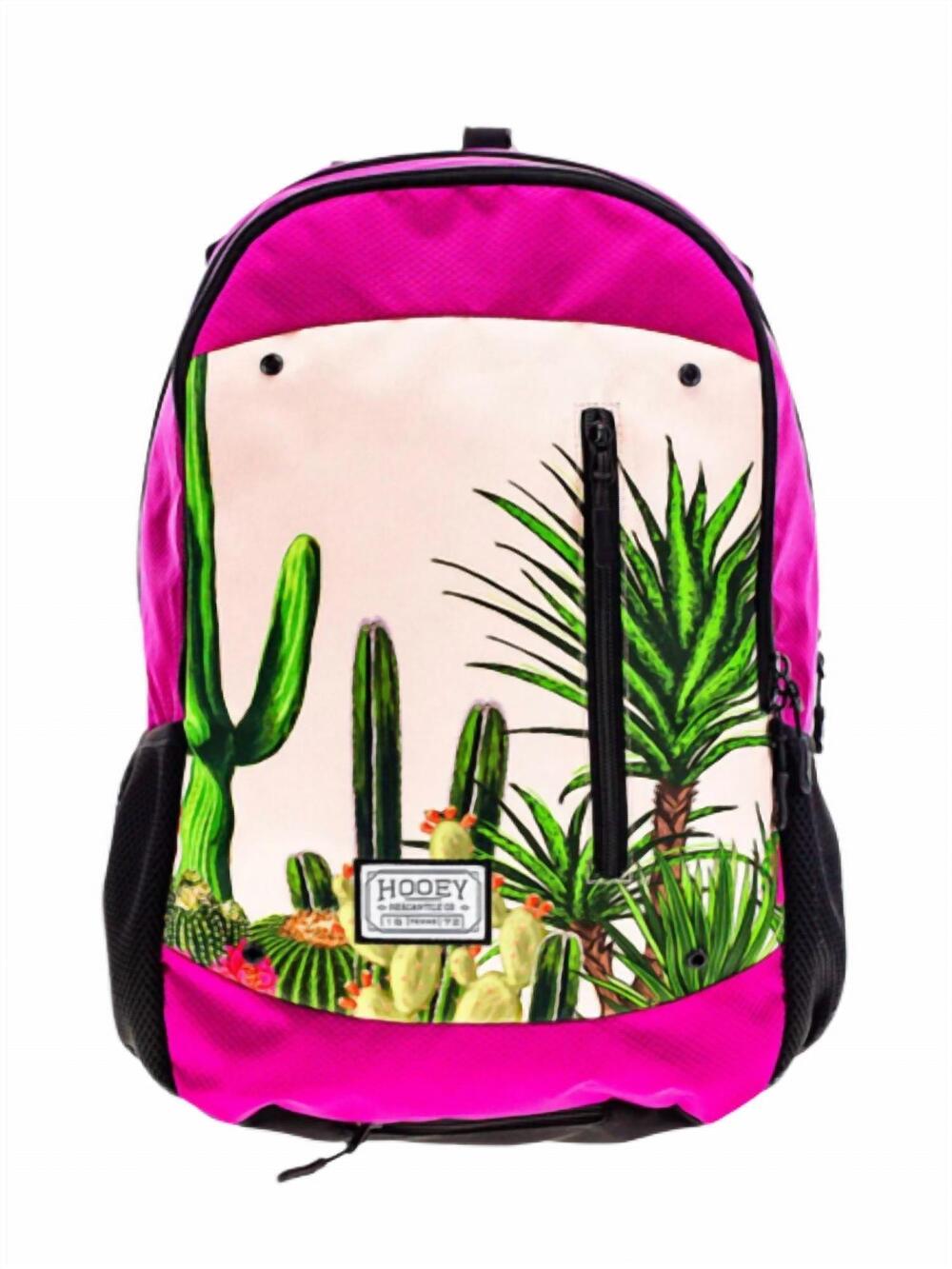 NEW HOOEY unisex - rock backpack in pink cactus